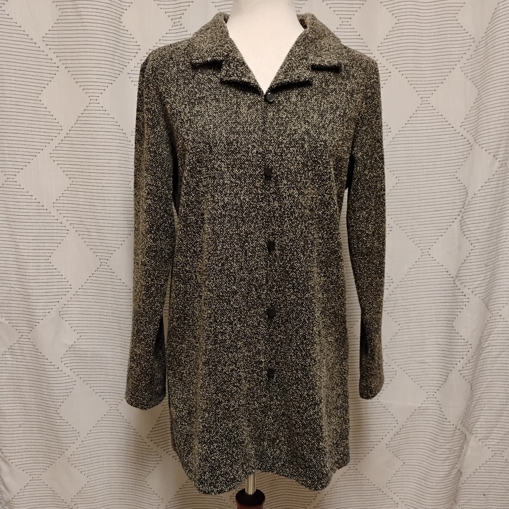 Modern Soul Wool Blend Button Up Cardigan Or Light Coat Women's Size Medium